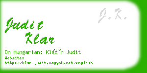 judit klar business card
